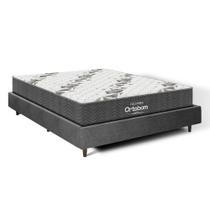 Cama Genebra Bouclé com Colchão de Espuma D33 Ortobom Airtech 100 Casal 138cm