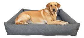 Cama Grande Impermeável Pet Querido Terracota Cinza Liso Cama Grande Impermeável Pet Querido Terracota Cinza Liso