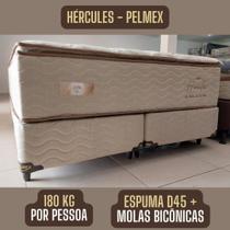 Cama Hércules - Pelmex - Queen 1,58 x 1,98 x 0,78 (Colchão + Box) 180 KG Por Pessoa