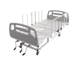 Cama Hospitalar 3 Manivelas 7 Posições com Elevação do Leito Semi Luxo 130kg Cama Hospitalar 3 Manivelas 7 Posições com Elevação do Leito Semi Luxo 130kg