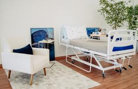 Cama hospitalar Bleeze 3 movimentos manual com colchão