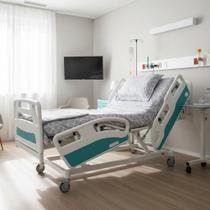 Cama Hospitalar Elétrica 10 Movimentos com Trendelemburg e Pro Clive com Posição Poltrona e Regulagem de Altura com colchão D33