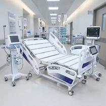 Cama Hospitalar Elétrica 8 Movimentos Motorizada com elevação de leito Extra Luxo Obeso até 200 kg
