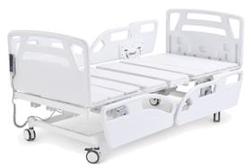 Cama Hospitalar Elétrica Motorizada para Idoso 7 Movimentos com Elevação de Altura e Grades Extra Luxo Deslizantes Cama Hospitalar Elétrica Motorizada para Idoso 7 Movimentos com Elevação de Altura e Grades Extra Luxo Deslizantes