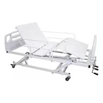 Cama Hospitalar Fowler Manual 3 Manivelas Com Elevação + Colchão D28 Cama Hospitalar Fowler Manual 3 Manivelas Com Elevação + Colchão D28