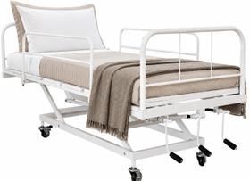 Cama Hospitalar Manual 3 Manivelas com Regulagem de Altura do Leito Standard com Colchão