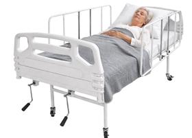 Cama Hospitalar Manual 6 Movimentos com Colchão Grades de Proteção e Rodinhas Cama Hospitalar Manual 6 Movimentos com Colchão Grades de Proteção e Rodinhas