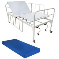 Cama hospitalar manual 6 posições standard com colchão d26