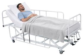 Cama Hospitalar Manual 7 Movimentos Standard com Elevação de Altura do leito com Colchão