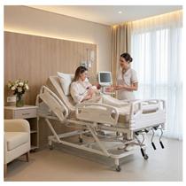 Cama Hospitalar Manual Articulada 5 Movimentos Residencial Com Elevação do Leito Home Care 3 Manivelas