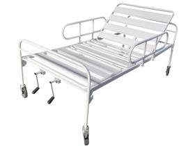 Cama Hospitalar Manual Econômica 2 Manivelas com Suporte de peso até 150kg Cama Hospitalar Manual Econômica 2 Manivelas com Suporte de peso até 150kg