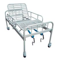 Cama Hospitalar Manual Fawler Simples 2 Manivelas com Grade Dellamed