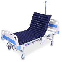 Cama Hospitalar Manual Luxo Aço Resistente 120kg + Colchão