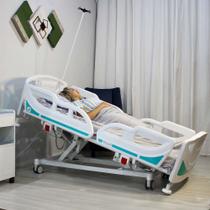 Cama Hospitalar Motorizada 8 Movimentos 1040.T Com Colchão D33 Elevação do Leito, Estrutura Reforçada para Idosos Segurança e Conforto