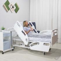 Cama Hospitalar Motorizada 8 Posições Com Colchão D33 Elevação de Leito Luxo 5 Movimentos Eletrica Para Idosos