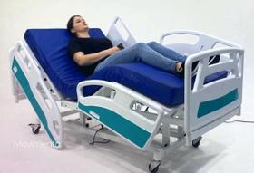 Cama Hospitalar Motorizada 8 Posições com Elevação do Leito Luxo e Colchão D28 1033 AS