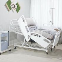 Cama Hospitalar Motorizada 9 Movimentos Com Colchão e Elevação de Leito Luxo
