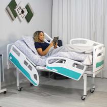Cama Hospitalar Motorizada Altura Fixa com Grade Reforçada Fowler Conforto Segurança e Praticidade Cama Hospitalar Motorizada Altura Fixa com Grade Reforçada Fowler Conforto Segurança e Praticidade