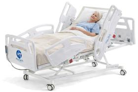 Cama Hospitalar Motorizada Elétrica 10 Movimentos Posição Poltrona e Elevação da Altura do Leito com Colchão D28 Suporta até 250kg