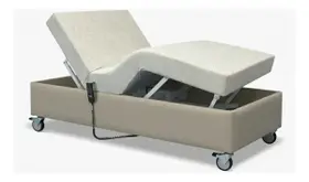 Cama Hospitalar Motorizada Elétrica C Colchão Grades Idoso Bege Cama Hospitalar Motorizada Elétrica C Colchão Grades Idoso Bege