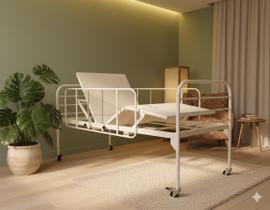 Cama hospitalar motorizada varias posições semi luxo com colchão dd28 Cama hospitalar motorizada varias posições semi luxo com colchão dd28