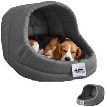 Cama Iglu Suede Luxo Caes Gato Lavavel Caminha Cinza M