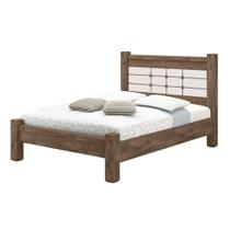 Cama Imperial Castanho Casal Queen Off White