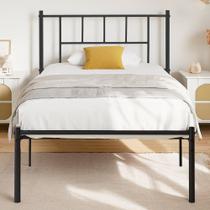 Cama Individual de Plataforma Metálica VECELO con Cabecera 197x100x98 cm