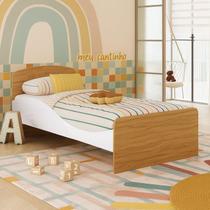 Cama Infantil 100% Mdf Lola Espresso Móveis Branco Brilho/Amêndoa Cama Infantil 100% Mdf Lola Espresso Móveis Branco Brilho/Amêndoa