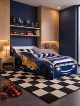 Cama Infantil 150x70cm Carro de Corrida Esportivo c/ Colchão Incluso Cama Infantil 150x70cm Carro de Corrida Esportivo c/ Colchão Incluso