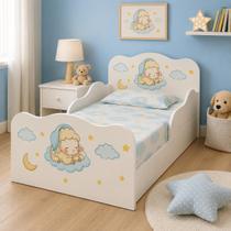 Cama Infantil Adesivo Ovelhinha Nuvem Moderna Resistente Branco Cama Infantil Adesivo Ovelhinha Nuvem Moderna Resistente Branco