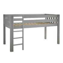 Cama Infantil Alta em Madeira e MDF Cinza Artemobili Cama Infantil Alta em Madeira e MDF Cinza Artemobili