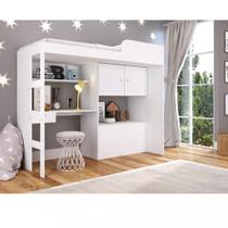 Cama Infantil Alta Multifuncional Baú Lion Art in Moveis