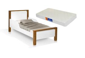 cama infantil branco marrom com colchão com proteção reforçada com colchão cama infantil branco marrom com colchão com proteção reforçada com colchão