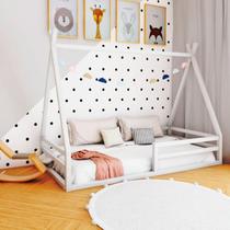 Cama Infantil Cabana Proteção Solteiro Ludika Mobilia Prata Fina Cama Infantil Cabana Proteção Solteiro Ludika Mobilia Prata Fina