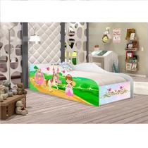 Cama Infantil Carro Princesa Bela Com Colchão