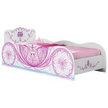 Cama Infantil Carruagem Acetinado Branco Sl2 Móveis Estrela