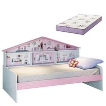 Cama Infantil Casa de Boneca Diversão com Colchão - Pura Magia