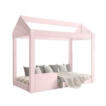 Cama Infantil Casinha Montessoriana com Colchão Crystal Baby Rosa J&A - J & A