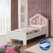 Cama Infantil Casinha Princesa Com Colchão Solteiro 100% Mdf