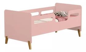 Cama Infantil Cecilia Com Grade de Proteção Rose Cama Infantil Cecilia Com Grade de Proteção Rose