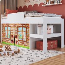 Cama Infantil com Cabaninha Meu Fofinho Branco - Art In Móveis Cama Infantil com Cabaninha Meu Fofinho Branco - Art In Móveis