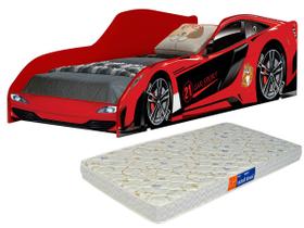 Cama Infantil com Colchão Carro Vermelho Cama Infantil com Colchão Carro Vermelho