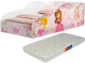 Cama Infantil com Colchão Princesa Rosa