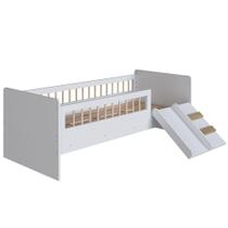 Cama Infantil Com Escorregador Lumiar C06 Branco - Mpozenato