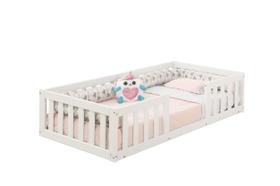 Cama Infantil Com Grade Bia Branco + Colchão