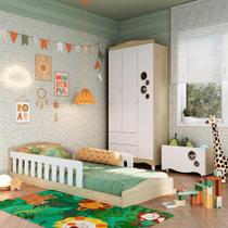 Cama Infantil com Guarda Roupa 3 Portas e Caixa Organizadora Cama Infantil com Guarda Roupa 3 Portas e Caixa Organizadora