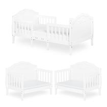 Cama infantil conversível SweetPea Baby Rose White Pinewood Cama infantil conversível SweetPea Baby Rose White Pinewood