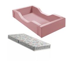 Cama Infantil de Espuma D26 Desmontável Moderna Prática com Colchão 168x48 Cores