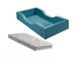 Cama Infantil de Espuma D26 Desmontável Moderna Prática com Colchão 168x48 Cores